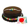 EG2i Rakhi chocolate Cake with Gems, Rakhi gifts, Rakhi gifts for brother, gifts for sibling, gifts for sister, same day delivery view 2