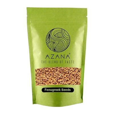 AZANA Natural Dried Fenugreek Seeds | Whole Methi Dana Seeds | Indian Spices & Masala | Rich in Flavor & Nutrients | Perfect for Cooking, Baking, and Health Benefits (350 Gram)