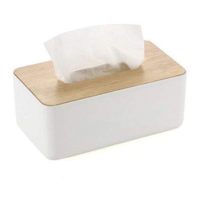BUYHEAVEN Wooden Elegant and Functional Tissue Box Paper Holder Stylish Storage Solution Large Capacity Household Gadgets For Home Bathroom Kitchen Office Desk Use