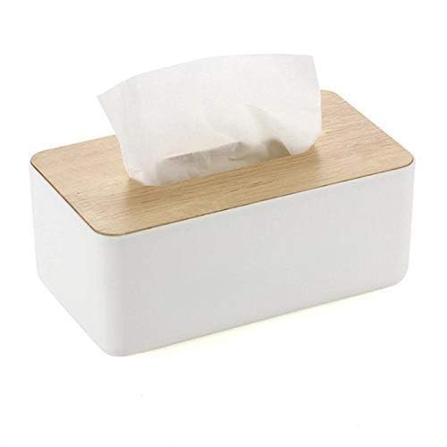 BUYHEAVEN Wooden Elegant and Functional Tissue Box Paper Holder Stylish Storage Solution Large Capacity Household Gadgets For Home Bathroom Kitchen Office Desk Use