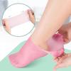 Aloe Silicone Moisturizing Heel Socks for Women - Soft Gel Spa Pedicure Socks for Repairing Dry Feet and Cracked Heels (MultiColor) pack of 1 pair view 2