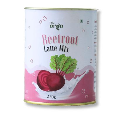 The Orgo ABC Latte Mix for glowing skin | Apple,Beetroot,Carrot Malt powder | 100% Natural Malt (250g, Beetroot malt)