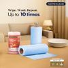 Dab N Klean Non Woven Multipurpose Wipes/Kitchen Towels - Pack of 6 | Quick-Dry, Reusable & Washable upto 10X times | Ultra-Absorbent, OBA-Free, Lint-Free | 60 Pulls per Roll (6 Rolls (360 Wipes)) view 2