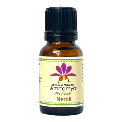 Amrtamya 100% Pure Neroli (Orange Blossom) Essential Oil, 15 ml  Therapeutic Grade Uplifting Floral Aromatherapy & Diffuser Oil for Mood Enhancement, Skin Hydration & Anti-Aging, Organic & Vegan