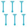 ASVINO Disposable Shaving Razor for Women & Men  6-Pack with Nourishing Strip for Smooth Hair Removal (Sky Blue, Pack of 6) view 2
