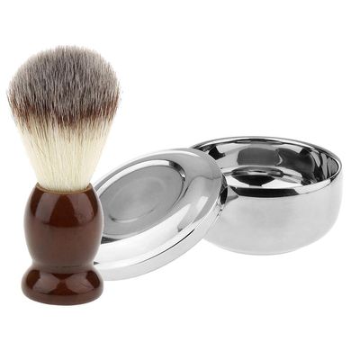 BNF Set of 2 Pieces Shaving Brush Shave Bowl Mug Cup with Lid Kit for Men Barber|Health & Beauty | Shaving & Hair Removal | Shaving Brushes & Mugs|1X Shaving Brush