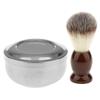 BNF Set of 2 Pieces Shaving Brush Shave Bowl Mug Cup with Lid Kit for Men Barber|Health & Beauty | Shaving & Hair Removal | Shaving Brushes & Mugs|1X Shaving Brush view 3