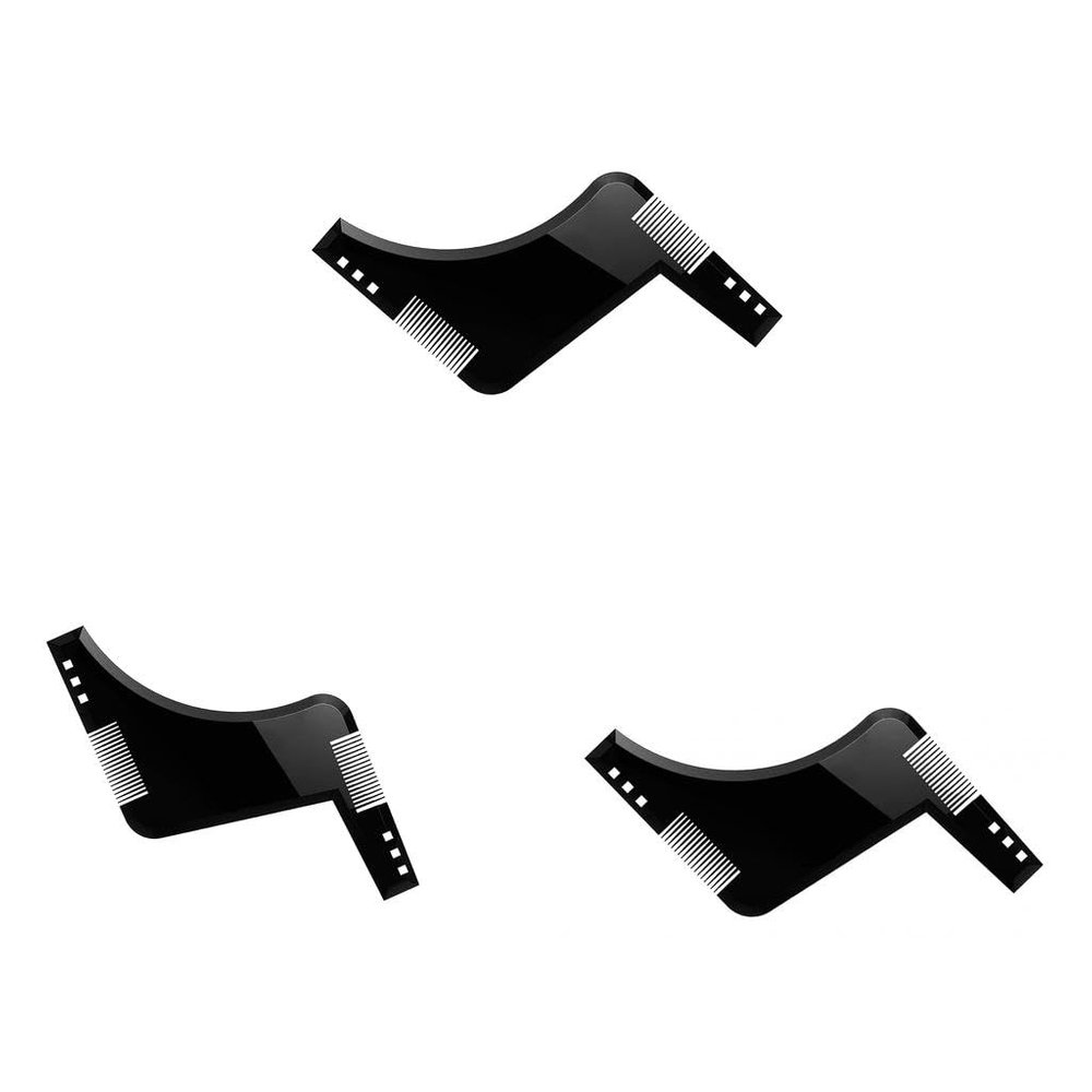 BNF Double-sided Beard Comb Facial Hair Trimming Shaping Template Tools 3x Black|Health & Beauty | Hair Care & Styling | Brushes & Combs|3 Pieces Beard Shaper