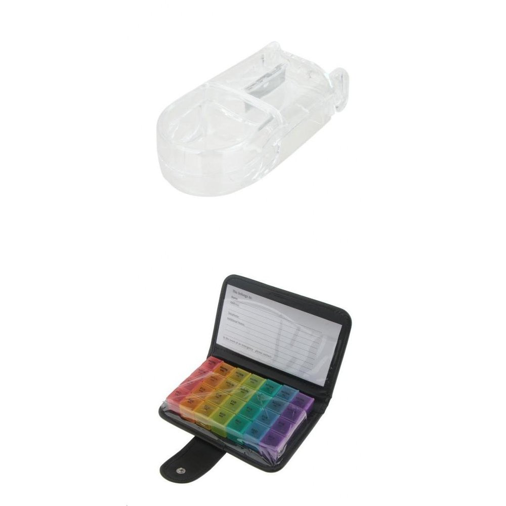 BNF Weekly 7 Days Pill Box Medicine Tablet Organizer Storage Case with Cutter|Health & Beauty | Health Care | Pill Boxes, Pill Cases|1 Piece Pill Wallet Box