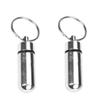 BNF 2x Waterproof 1" Silver Pill Fob Case Box Holder Container Keychain Camp Outdoor|Health & Beauty | Health Care | Pill Boxes, Pill Cases|1 X Pill Fob view 3