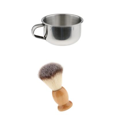 BNF 2pcs Men Beard Grooming Moustache Wood Shaving Brush Bowl Mug Cup Set|Health & Beauty | Shaving & Hair Removal | Shaving Brushes & Mugs|1 Piece Brush