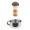 BNF 2pcs Men Beard Grooming Moustache Wood Shaving Brush Bowl Mug Cup Set|Health & Beauty | Shaving & Hair Removal | Shaving Brushes & Mugs|1 Piece Brush view 4