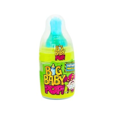Big Baby Pop Raspberry Flavour Mega Sour Hard Candy Lollipop, 32g