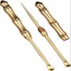 2-in-1 Ear Spoon & Toothpick Tool with Keychain Portable Mini Toothpick Holder, Folding Copper Ear Wax Removal Tool, Brass Ear Picks for Travel, Camping, Picnic, and Daily Use view 1