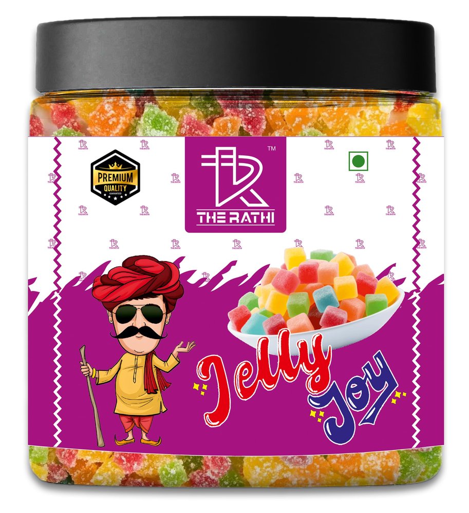 THE RATHI Jelly Joy | Assorted Fruit-Flavored Jellies | Soft, Chewy & Juicy Candy Treats for All Ages. (500g)