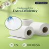Dab N Klean 3 Ply Toilet Tissue Paper Roll - Pack of 6 | Soft & Ultra Absorbent | OBA-Free | Anti-Clog | Hygienic & 100% Natural Virgin Cellulose Fiber | 300 Pulls per Roll (6 Rolls (1800 Sheets)) view 4