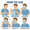 Disposable 3-Ply Blue Face Masks with Fabric Loop - Pack of 100  Comfortable, Secure, and Breathable Protection. (Loop Face Mask) view 4