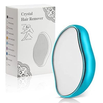Crystal Hair Eraser for Women and Men Reusable Crystal Hair Remover Portable Magic Painless Exfoliation Hair Removal Tool Washable Magic Hair Eraser