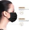 Fabaura 100% Certified Surgical masks, 3 ply mask pollution mask, face mask, Washable, Reusable, Water Resistant Surgical Mask With Nonwoven Fabric Layer (100, Black) view 2