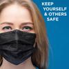 Fabaura 100% Certified Surgical masks, 3 ply mask pollution mask, face mask, Washable, Reusable, Water Resistant Surgical Mask With Nonwoven Fabric Layer (100, Black) view 3