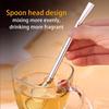 CESHTA 2-in-1 Stainless Steel Reusable Drinking Straw with Filter Spoon  Tea & Coffee Stirrer, Cocktail Strainer, Washable Straw for Kitchen & Bar (Pack of 2) view 4