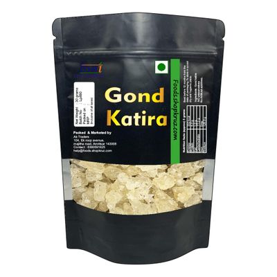 Foods.shopkruz Pure Gond Katira Edible Gum 100 grams, Badam Pisin, Tragacanth Gum karaya with Cooling Properties