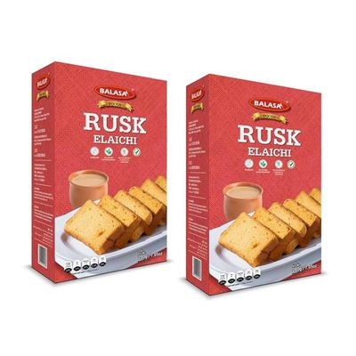 Balasa Rusk Elaichi | Elaichi Rusk Toast | Tea Time Rusk | Tea Toast | Premium Handmade | Perfect Teatime Partner | No Preservatives | Pack of 2 (400g)
