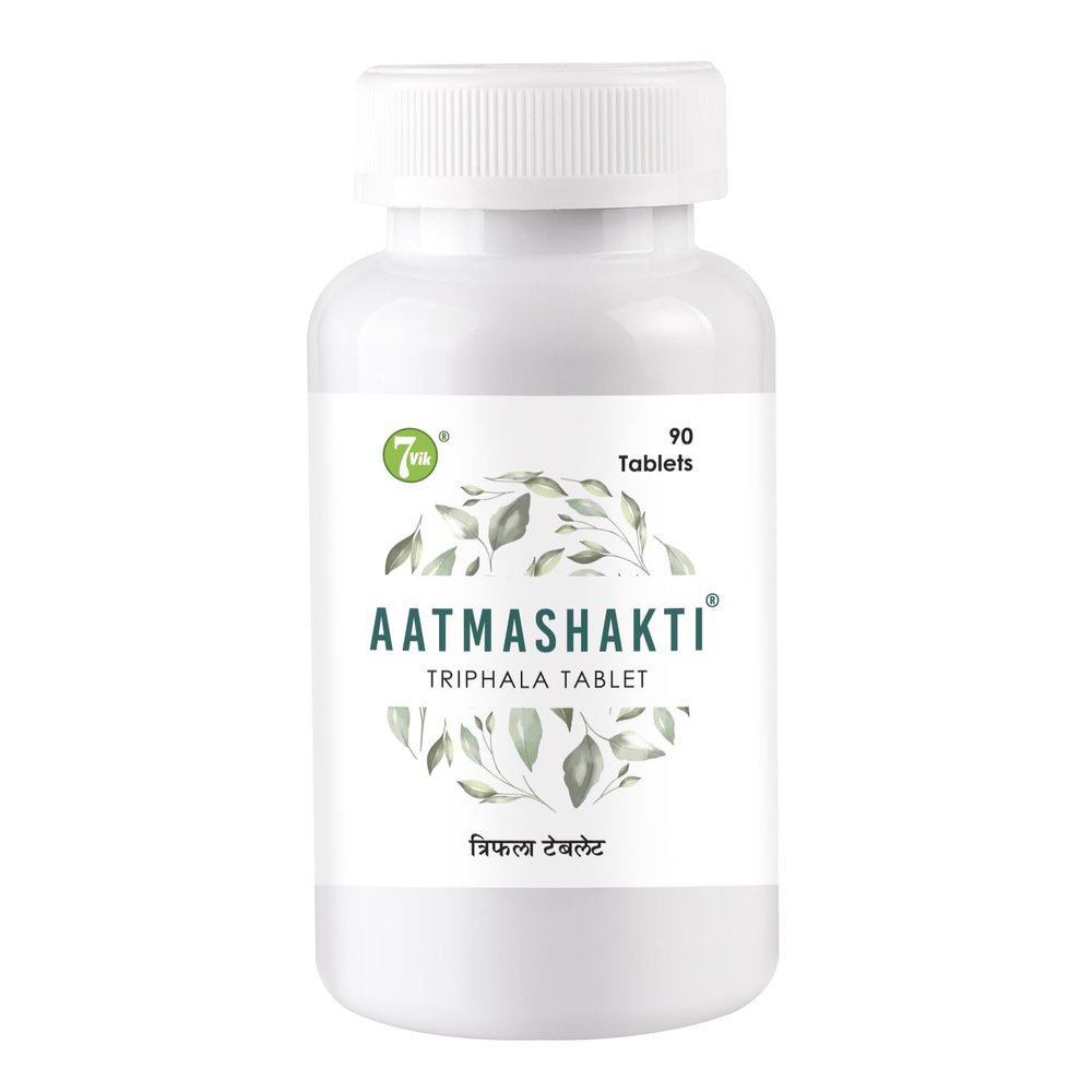 7vik Aatmashakti (Triphala 90 Tablets) 750mg - Supports Healthy Digestion | Improves Bowel Wellness| Relieves Constipation (Pack of 1)