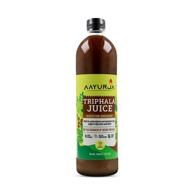 AAYURJA Triphala Herbal Juice 750ml | Ayurvedic Gut Cleanse & Digestion Support | Rich in Antioxidants | Natural Detox & Wellness Tonic | No Added Sugar or Preservatives
