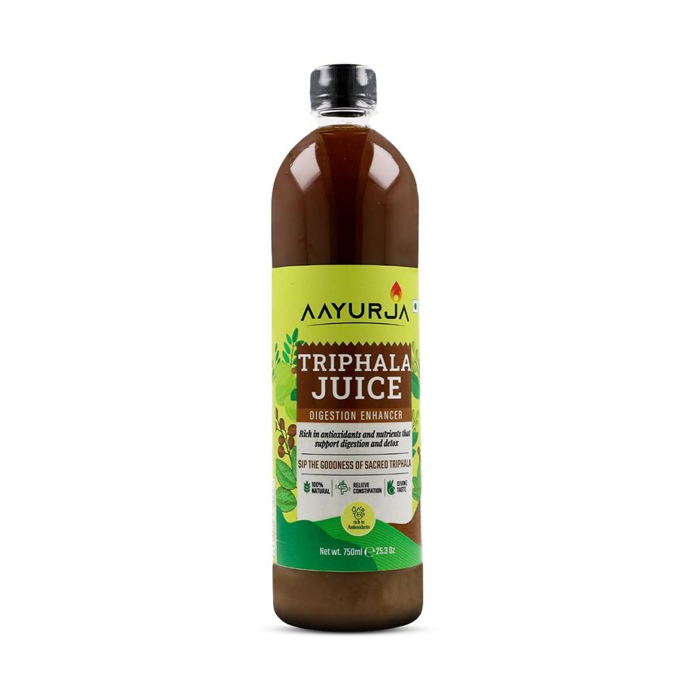 AAYURJA Triphala Herbal Juice 750ml | Ayurvedic Gut Cleanse & Digestion Support | Rich in Antioxidants | Natural Detox & Wellness Tonic | No Added Sugar or Preservatives