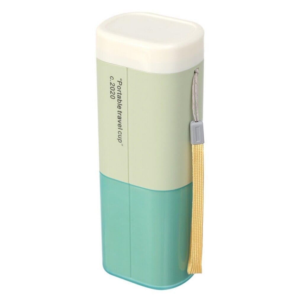 Dalveen Portable Toothbrush Case with Toothpaste Holder | Travel-Friendly, Leak-Proof Design for Camping & Daily Use (1 Piece, Green)