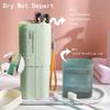 Dalveen Portable Toothbrush Case with Toothpaste Holder | Travel-Friendly, Leak-Proof Design for Camping & Daily Use (1 Piece, Green) view 3