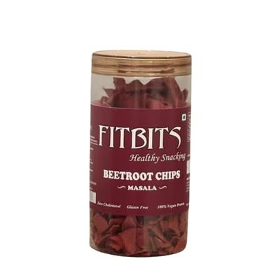 FITBITS Beetroot Chips Masala, Healthy Snacks, 150g