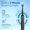 AGARO Cosmic Oscillating Electric Tooth Brush for Adults, Nylon Soft Bristles, Replaceable Brush Head, Rechargeable, Power Oscillating Toothbrush, Black view 3