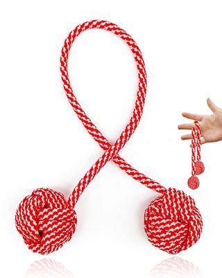 Begleri, Red and White Bead Rope Pendant, 1 Piece, Skill Toy for Stress Relief and Focus, Handcrafted Design for Home, Office and Study Use, Worry Fidget Beads Leisure Toys Suitable for Many Scenes