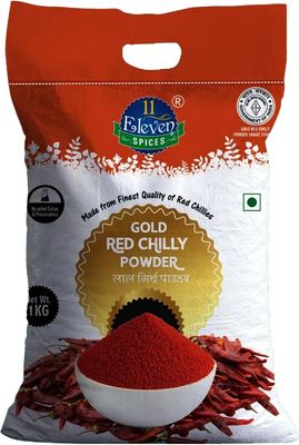 11 ELEVEN SPICES Gold Chilli Powder | Pure & Natural Lal Mirch Powder | Spicy Red Chilli Masala for Cooking | No Added Colours, Flavours or Preservatives | Hot & Aromatic Indian Spice for Curries, Gravies, Marinades (1 kg)