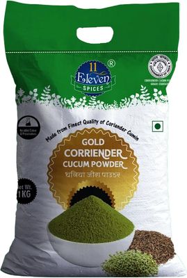 11 ELEVEN SPICES Gold Coriander Cumin Powder Dhania Jeera Powder (Mixed) Natural & Authentic Blend | Free of Preservatives - No Added Colour Rich in Flavour & Aroma | Ideal for Curries & Indian Cooking (1 kg)