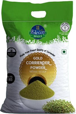 11 ELEVEN SPICES Gold Coriander Powder | Finely Ground & Aromatic Dhaniya/Dhania Powder for Flavorful Cooking | No Added Flavours and Colours | Ideal for Curries, Gravies, Masala Blends, Marinades & Everyday Indian Cooking (1 kg)