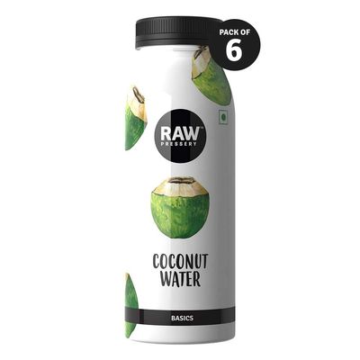 Raw | Pressery Coconut Water, 200 ml | Pack of 6