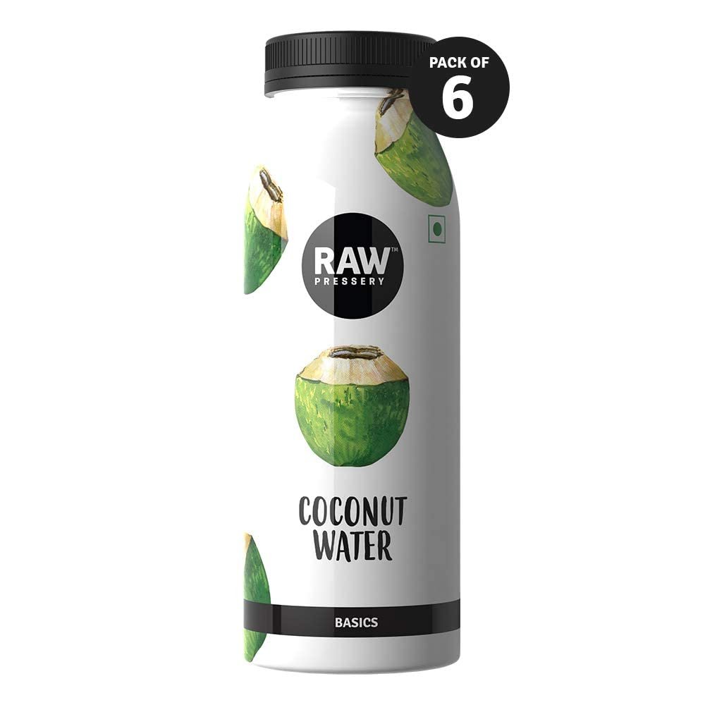 Raw | Pressery Coconut Water, 200 ml | Pack of 6