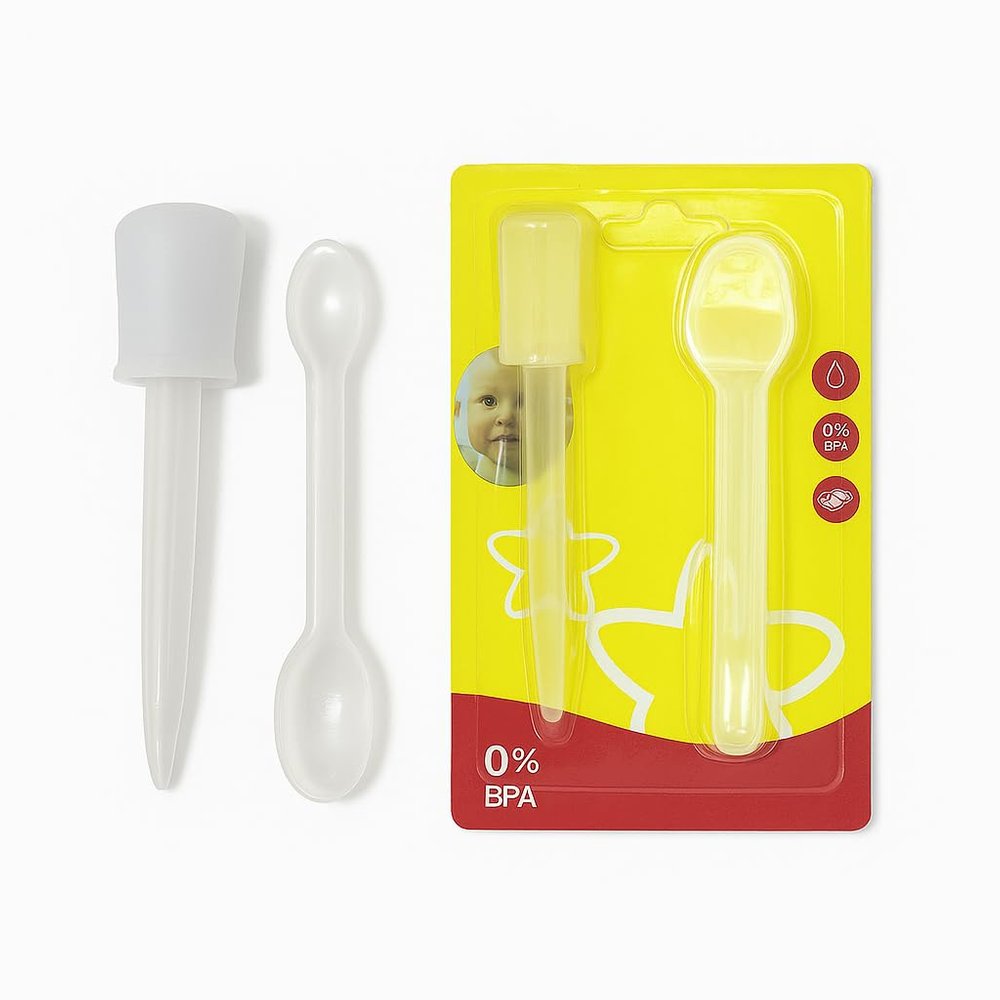 Dagcros Baby Medicine Dropper Set | bpa-Free Silicone Dropper & Spoon for Infant Liquid Medicine Feeding | Safe & Easy use for Newborns, Infants & Toddlers