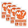 MYAID Unisex Disposable Underpads for Adults | Super Absorbent, Soft & Leakproof Under Sheets | Protects Surfaces from Incontinence, 40 Count, Large Size (60x90 cm), Pack of 4 view 1