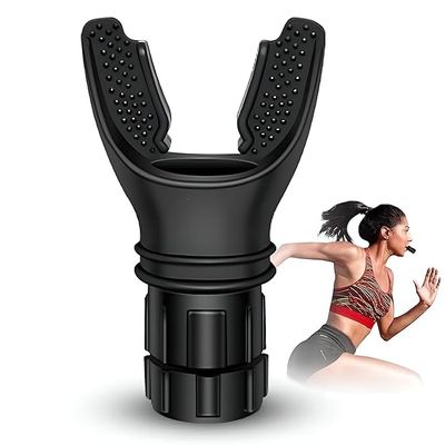 Dr. Tech Respiratory Muscle Trainer Improve Breathing Ability Lung Device Breath Enhancer for Increased Sports Breathing Fitness Men and Women (Pack of 1)