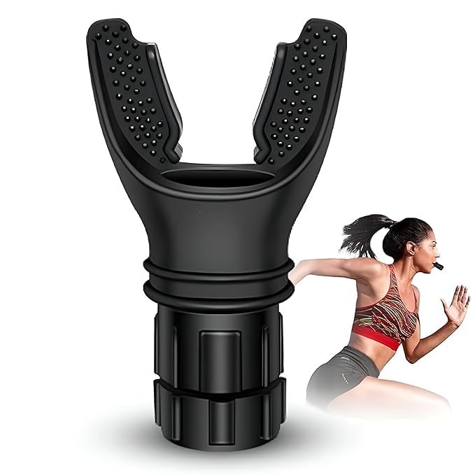 Dr. Tech Respiratory Muscle Trainer Improve Breathing Ability Lung Device Breath Enhancer for Increased Sports Breathing Fitness Men and Women (Pack of 1)