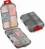 BODY LIFE CARE DATTA STORE Portable Pill Organizer Box with 10 Compartments  Compact Travel Medicine Storage Case for Daily Vitamins & Tablets  Grey Pocket-Sized Pill Holde view 1