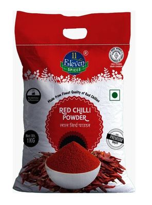 11 ELEVEN SPICES Red Chilli Powder I Hot Chilli Powder with No Added Flavours and Colour I Pure & Natural & Authentic Blend Lal Mirch Powder I Aromatic Indian Spice for Curries & Indian Cooking (1 kg)
