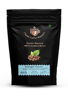 7 Yards Coffee Roasters - Budangiri Naturals - Medium Roast Coffee Beans (500 gm, Whole Beans)