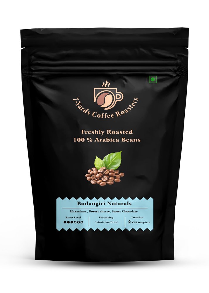 7 Yards Coffee Roasters - Budangiri Naturals - Medium Roast Coffee Beans (500 gm, Whole Beans)