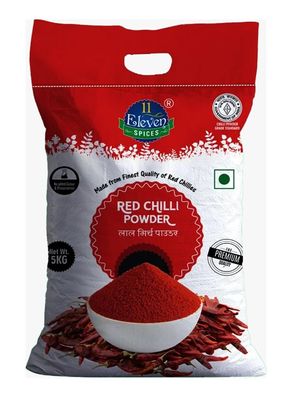 11 ELEVEN SPICES Red Chilli Powder I Hot Chilli Powder with No Added Flavours and Colour I Pure & Natural & Authentic Blend Lal Mirch Powder I Aromatic Indian Spice for Curries & Indian Cooking (5 kg)