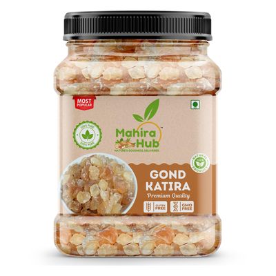MAHIRA HUB Pure Natural Gond Katira 900gm| Almond Gum Badam Pisin, Tragacanth Gum | High Cooling Properties | 100% Natural Superfood